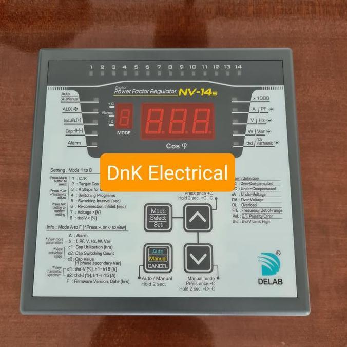 Ready Power Factor Regulator Delab 14 Step NV-14S