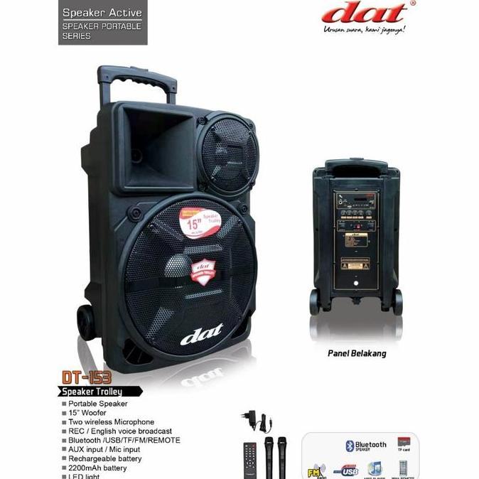 SPEAKER PORTABLE DAT DT 153 ORIGINAL DAT DT153 2 MIC WIRELESS MEETING