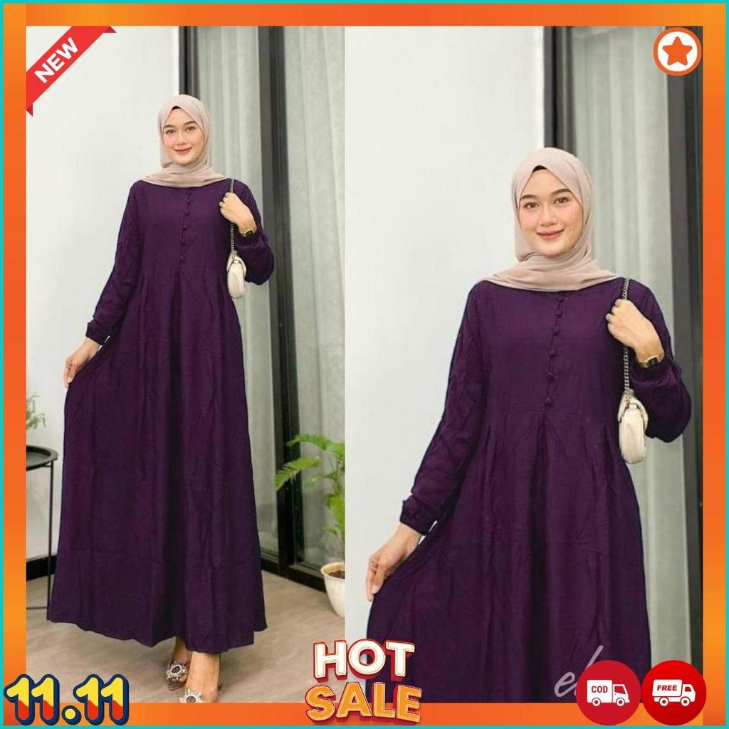 BURGUNDY GAMIS TWILL ORIGINAL POLOS TERLARIS KANCING BUNGKUS BUSUI FRIENDLY COD [G2]