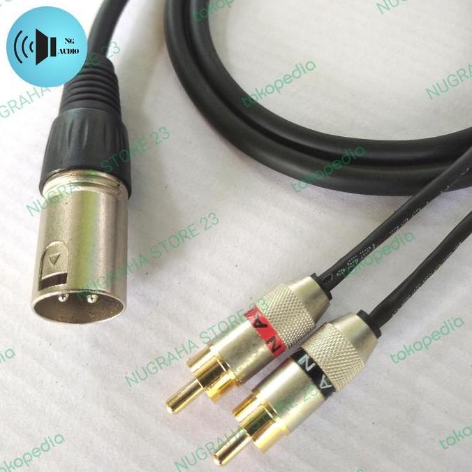 Kabel audio Jack mixer to power jack canon xlr male to rca