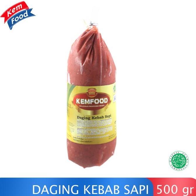 Daging Kebab Sapi Kemfood 500g - Rasa Manis Gurih dengan Aroma Rempah Pilihan .