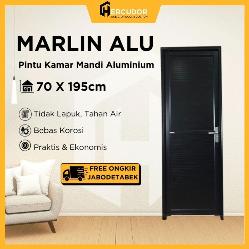 Pintu Kamar Mandi Aluminium Full Panel MARLIN ALU 70x195