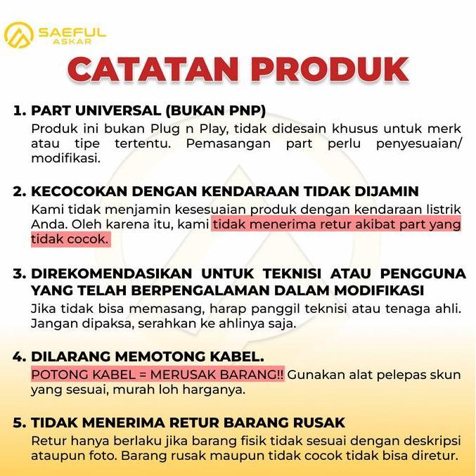 Rotor Dinamo BLDC Sepeda Listrik