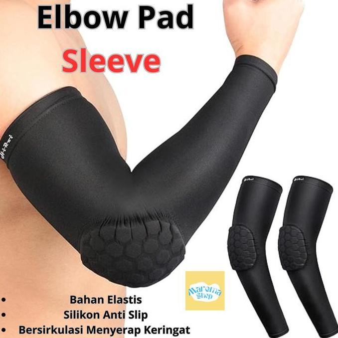 Pelindung Lengan Siku Deker Dekker Elbow Pad Bantalan Olahraga Volly Basket Futsal Gym Bantalan Siku