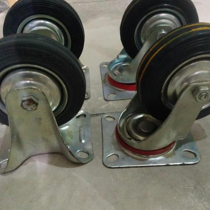 Roda Troli Karet 4 Inch Roda Karet 4 Inch Set  Sale