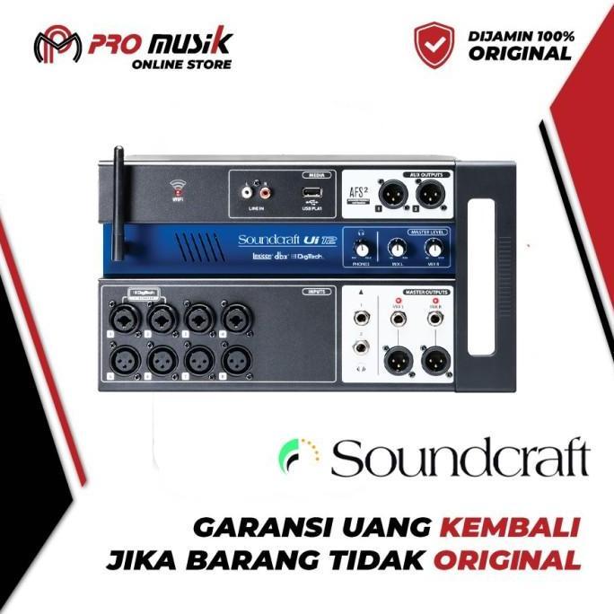 Hermansyah_toba - Soundcraft UI12 Digital Mixer Audio USB Bluetooth Original