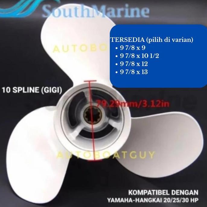Propeller / Baling / Kipas Mesin Tempel Yamaha 20 - 25 -30 PK / HP Promo Premium