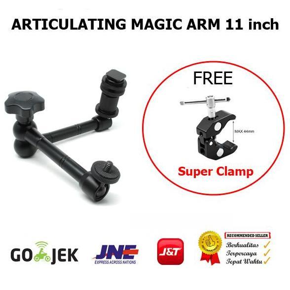 Rajawali Articulating Magic Arm 11Inch - Free Magic Clamp