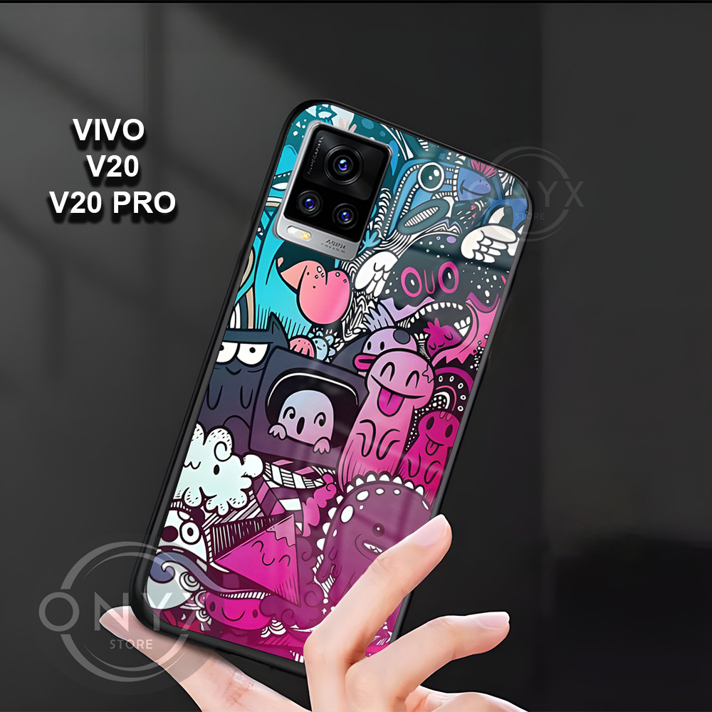 [W15] Softcase VIVO V20/V20 PRO Softcase Kaca Kilau Glossy | Kesing Vivo Motif Aesthetic | Case Vivo