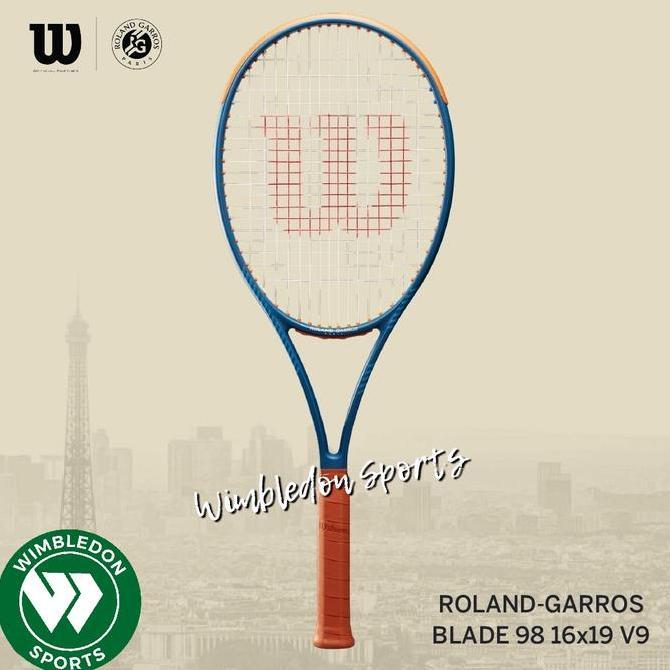 Raket Wilson Blade 98 16x19 v9 Roland Garros 2024 / Wilson Blade 98 RG Terlaris