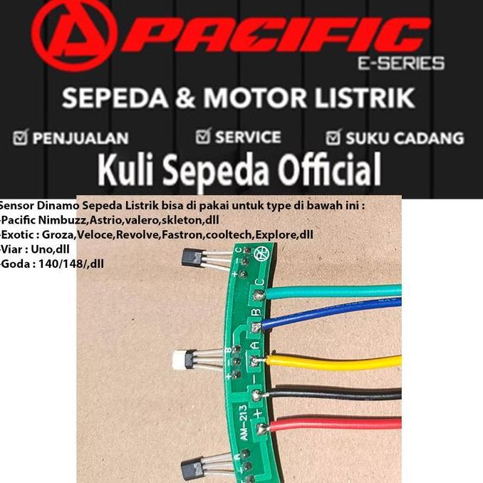 Sensor Dinamo Sepeda Listrik Pacific, Exotic, Goda, dan Viar, U-Winfly