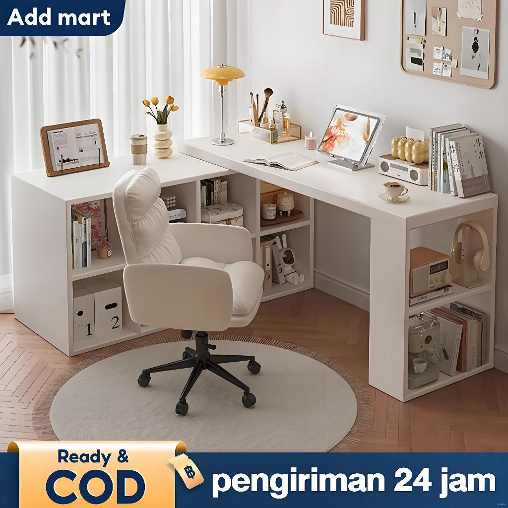 Meja Sudut Rak Buku Kayu Meja Belajar Rumah Meja Rias Kamar Tidur Meja Komputer Sudut Berbentuk