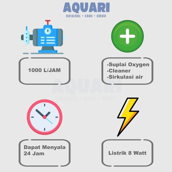 Mesin Aquarium Rosston SP1200 Pompa Air Aquarium 8 Watt Aquarium 50-60cm Garansi Ori