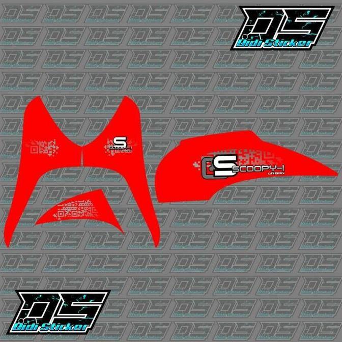 New- STRIPING TRANSPARAN SCOOPY KARBU BARCODE COSTUM