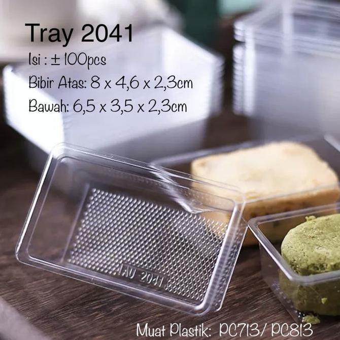 Tray Mika Bening Packaging Kue Nastar Kotak Mika Kue Isi 100 Pcs