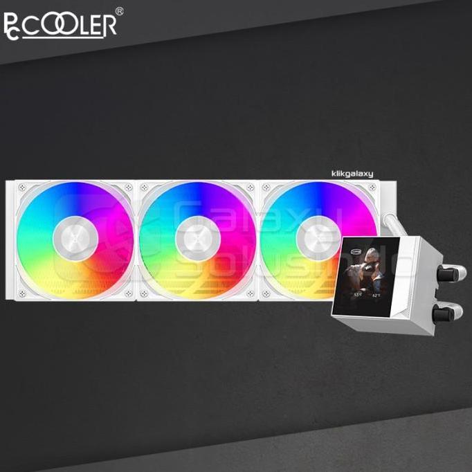 DEPAMA_T - PCCOOLER DC36 PRO ARGB CPU COOLER 36MM DENGAN LCD DISPLAY 2.4 INCH BLACK WHITE