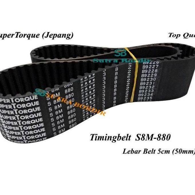 TERBARU - timingbelt S8M 880 lebar 5cm mbl Jepang vbelt Supertorque Mitsuboshi 8M880 timingbelt s8m 