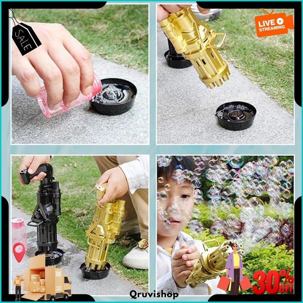 Mainan Bubble Gun Tembakan Gelembung Bubble Elektrik Trend Tiktok Cod