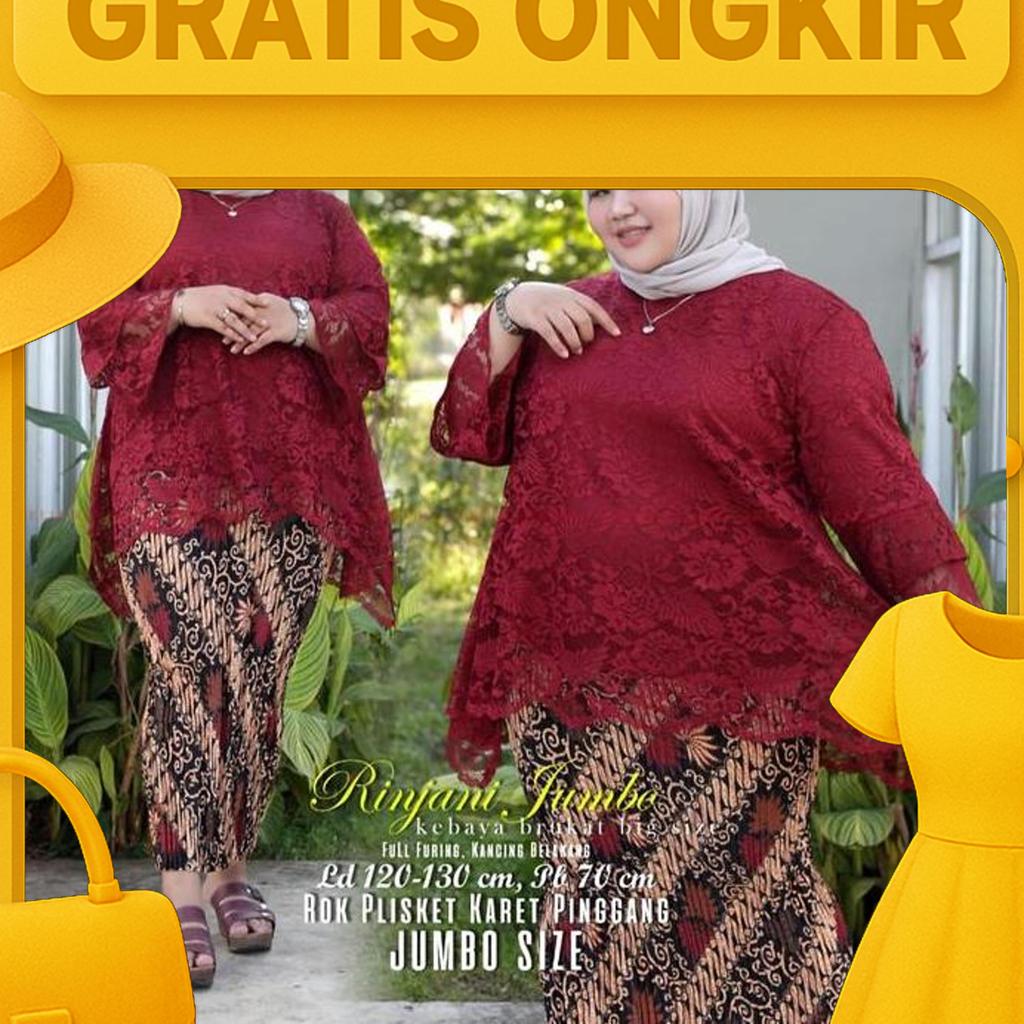 Kebaya Jumbo Ld 130~Stelan Kebaya Pesta~Kebaya Big Size
