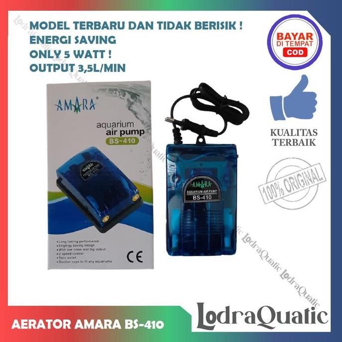 AERATOR AMARA 2 LUBANG BS-410 AMARA BS-410 AERATOR 2 LUBANG MESIN GELEMBUNG AMARA AQUARIUM 2 LUBANG