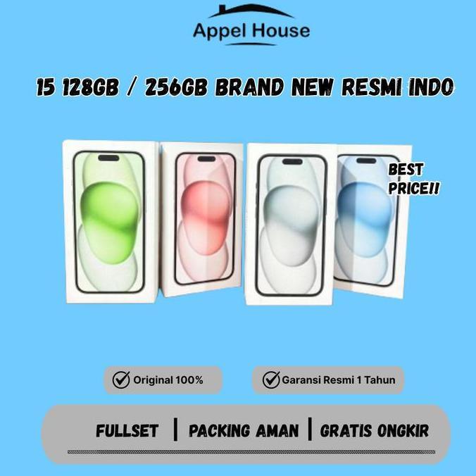 Terlaris (Appelhouse X Digi) Iphone 15 128Gb Garansi Resmi Indo 1 Tahun Ibox Tam Gdn