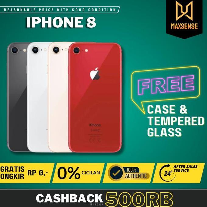Terlaris Apple Iphone 8 256Gb 64Gb Second Original Resmi Fullset | Not Plus