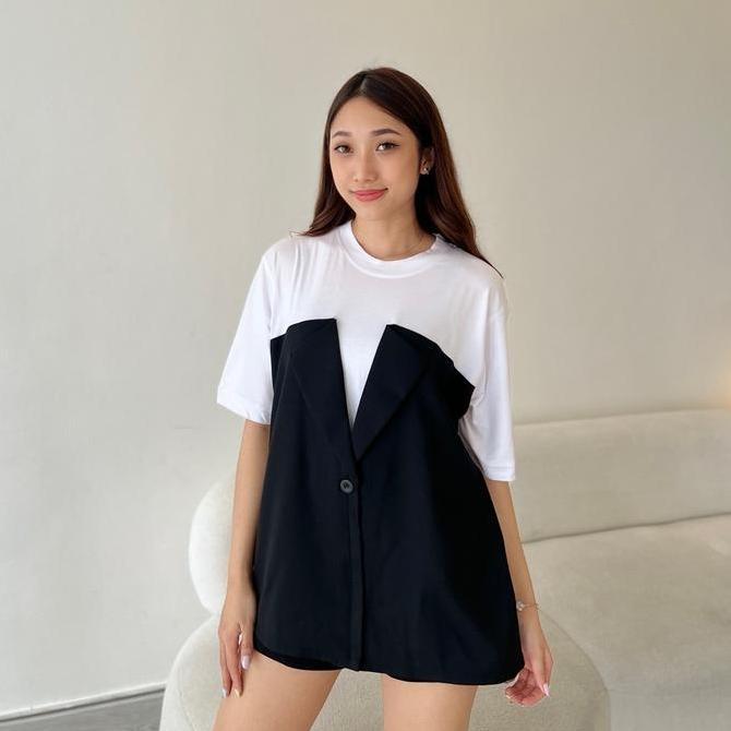 Grace Atasan Wanita Kaos Blazer / Blouse Wanita BSize