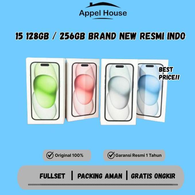 Terlaris (Appelhouse X Tiktok) Iphone 15 128Gb Garansi Resmi Indo 1 Tahun Ibox Tam Gdn
