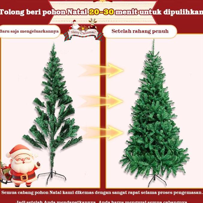 Seri Natal pohon natal pohon natal 2 meter model baru christmas pohon natal 2 meter hiasan natal hia