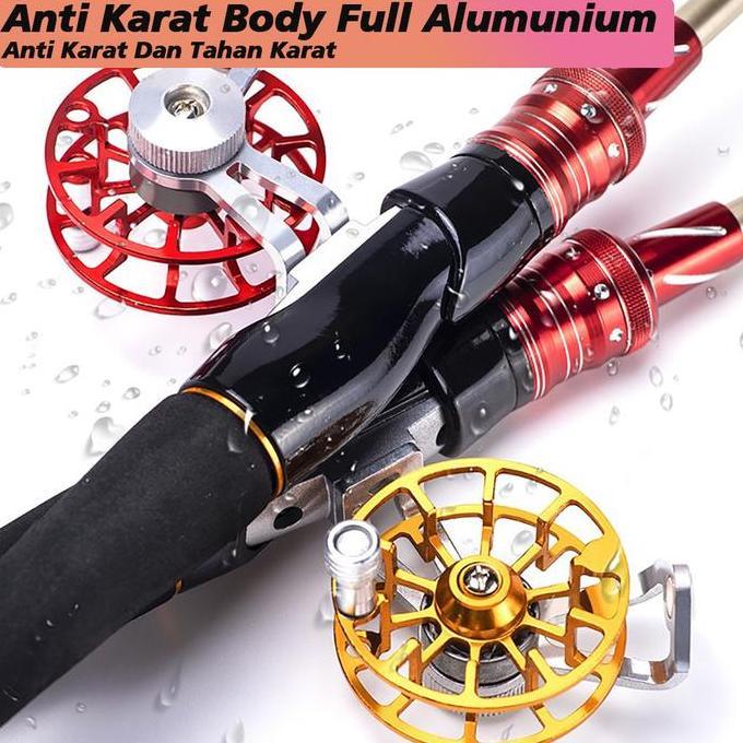 Reel Pancing Kecil / Reel Mini / Full Metal Reel / Penggulung Senar Pancing - Max Drag 3KG