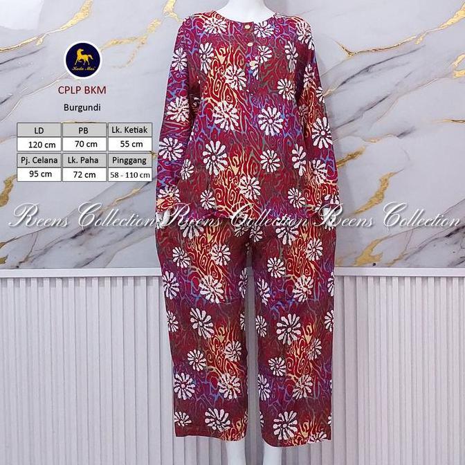 Setelan CPLP Kuda Mas | Piyama Celana Panjang Lengan Panjang Batik Kuda Mas