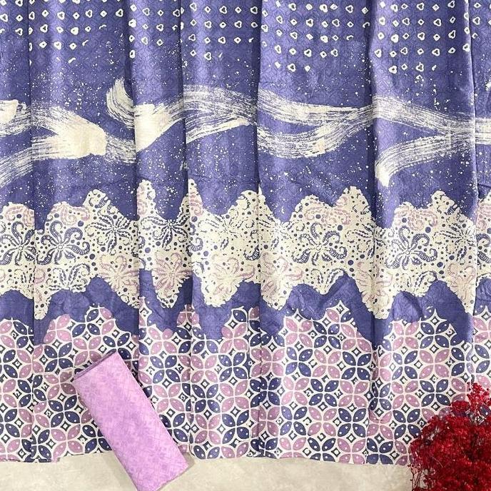 kain batik motif pulauan puloan bahan dobby dobi cirebon pastel
