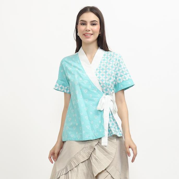 Blouse Batik Wanita - Bhatara Batik Misaki - Kimono - Atasan Batik Lengan Pendek