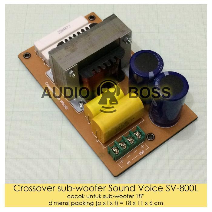 Crossover Subwoofer Crossover Pasif Sound Voice 18 Inch Sv-800L 18" Original Dan Terpercaya