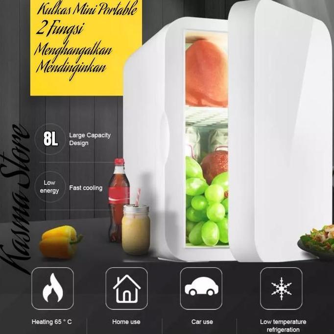 Shopharun23 - Mini Kulkas Portable 8L Untuk Mobil & Rumah Cooler Warmer