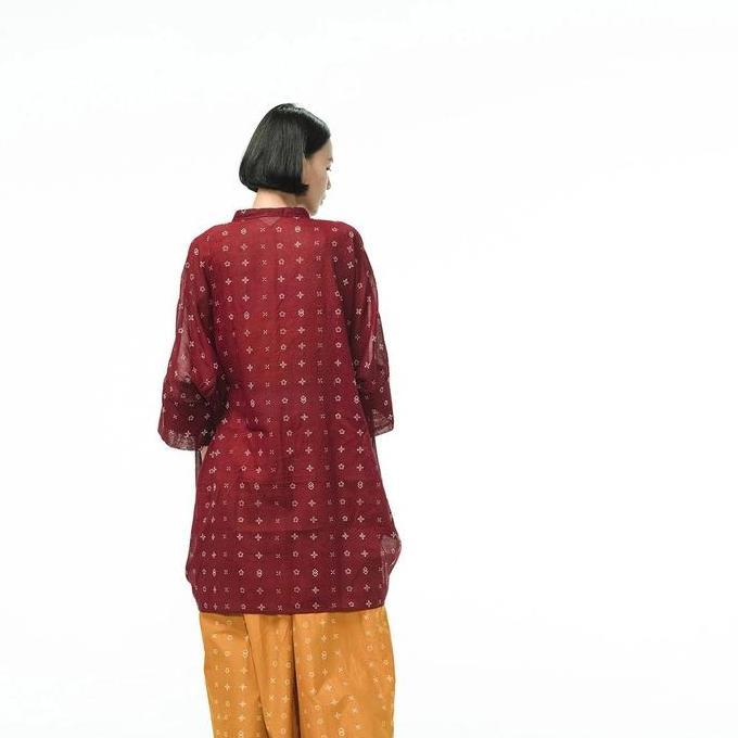 Baju Lengger Wiji Maroon/Hitam Batik Cap Sejauh Mata Memandang