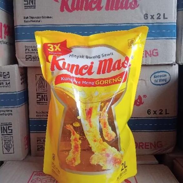 XYSANAK_45 - MINYAK GORENG KUNCI MAS 2 LITER DUS ISI 6 (GROSIR)
