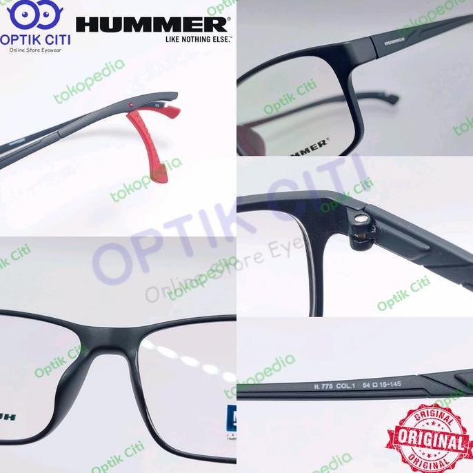 frame kacamata pria sporty hummer H 775 Ear lock Ringan original Terlaris