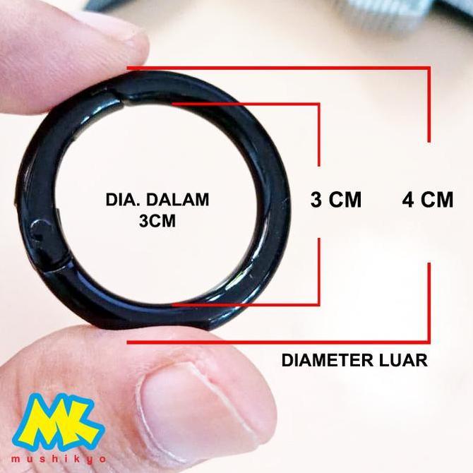 Carabiner Bulat Full Warna 4 CM