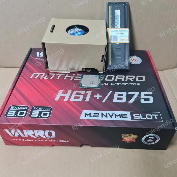 memiaw89 - paket pc rakitan baru core i7/i5/i3 motherboard h61 + fan + ddr3 (opsional tanpa ram)