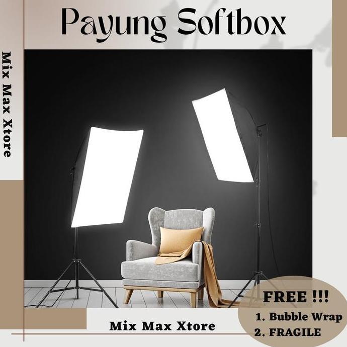 TaffSTUDIO Payung Softbox Reflektor E27 Single Lamp Socket (4 Ukuran) - (LD-TZ206) / Lighting Studio