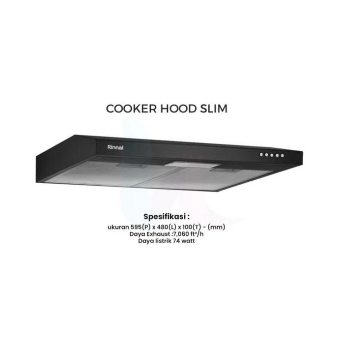 Cooker Hood Rinnai 60 Cm - RH126B Promo Premium