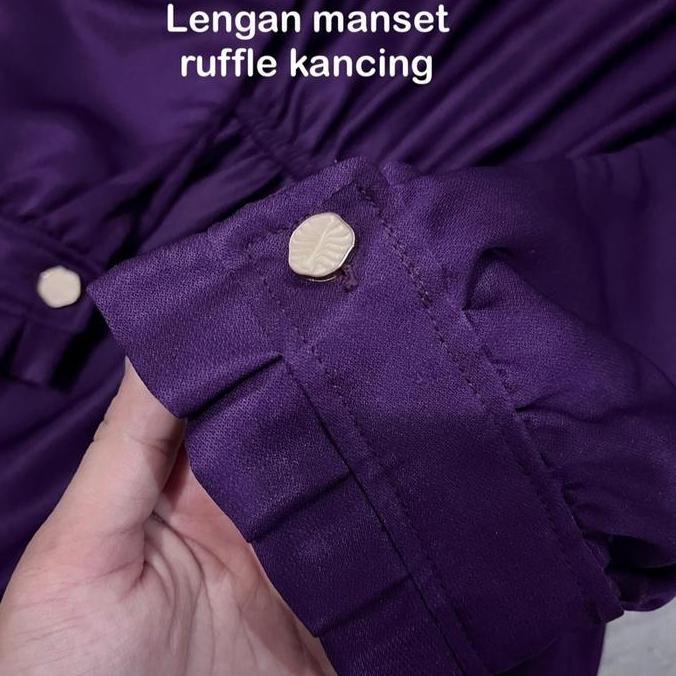 AZZAHRA Couple Pasangan Gamis Simpel Elegan Dress kondangan Dress Lebaran Keluarga