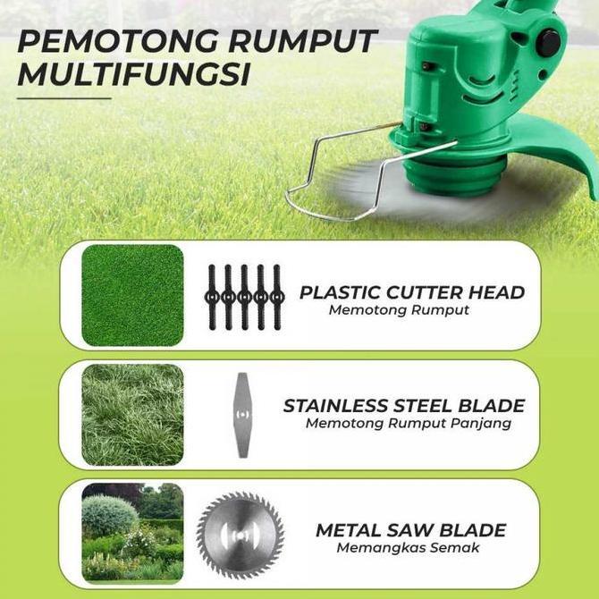 Mesin Potong Rumput Taman Genggam Cordless Rechargeable Grash Cutter