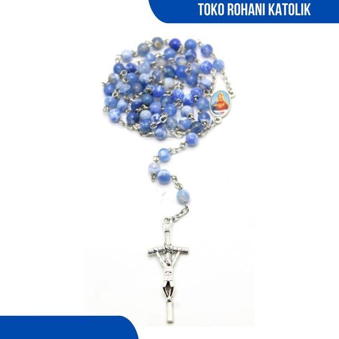 ROSARIO KATOLIK (BATU ONYX) / KALUNG ROSARIO KATOLIK / ROSARIO KALUNG BATU ALAM / KONTAS