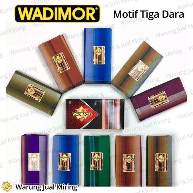 Diskon Sarung Wadimor Padang Horison Tiga Dara Klir - Kain Tenun Motif Kotak Kotak2 Dewasa Pria Laki