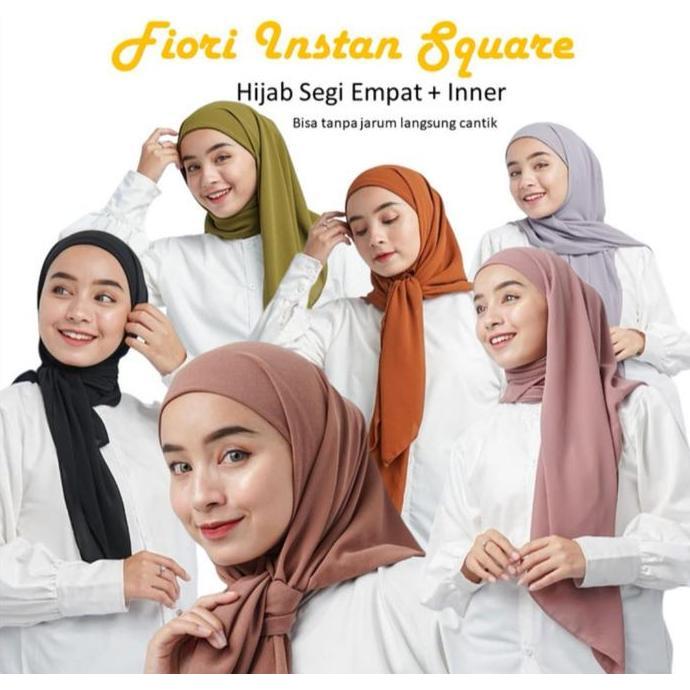 New- Segiempat Inner Jilbab Instan Segitiga Instan Inner 2 layer Ceruty