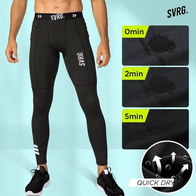 Svarga Onyx Celana Legging Sport Pria Celana Spandex Strit Olahraga