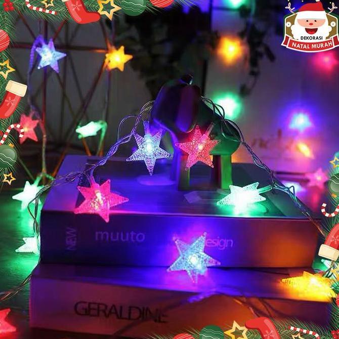 Lampu tumbler bintang 100 led 10 meter warna warni tempel dinding lampu tidur kamar kelap kelip