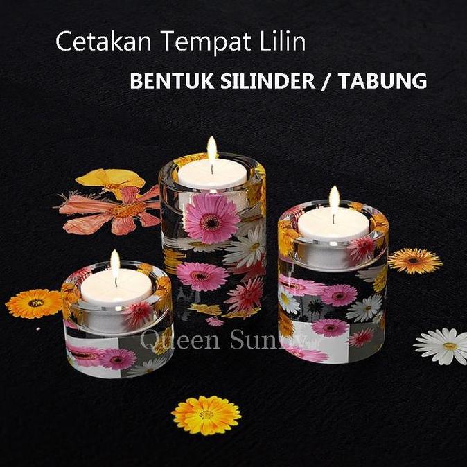 Cetakan Tempat Lilin Candle Holder Bulat Silinder Tabung Mold Resin Bahan Silikon Mould Silicone